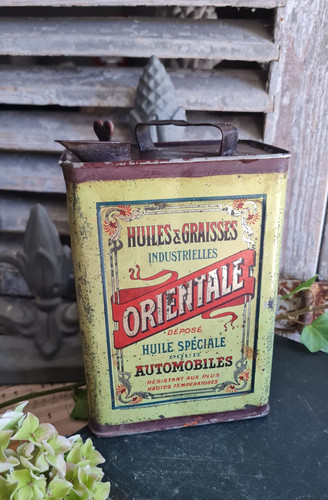 Ancien bidon huile garage - ancien,