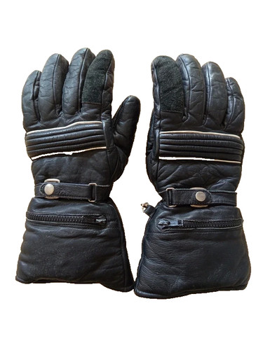 Gants cuir noir - gants, en