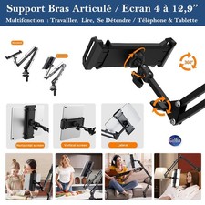 Support Rotatif 360° Bras Articulé Porte Téléphone Portable Smartphone Tablette