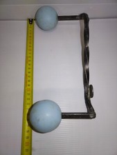 Ancien Porte manteau double patère boule vintage déco