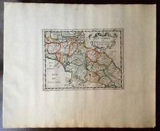 RARE CARTE "TERRES DE L'ÉGLISE & LA TOSCANE" ITALIE ATLAS BRIET COULEURS BE 1653