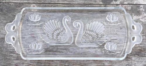 Ancien plat cake verre - plat, en
