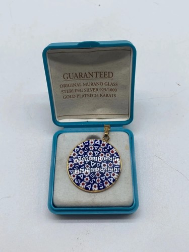 Bd23 pendentif vintage verre - bd23-,
