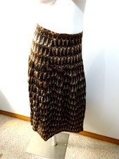 Jupe Droite En Coton Marron