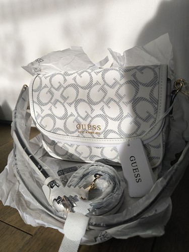 Sac bandoulière guess blanc - bandoulière,