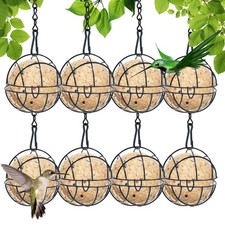 Mangeoires pour Oiseaux Sauvages, 8pcs Mangeoire à Oiseaux Suspendue à Boule,...