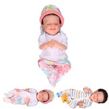 Lifelike Baby Doll 12 Inch Soft Silicone Newborn Infant Doll With Clothes