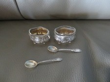 2 salerons monture argent