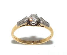 Femmes 18ct or Jaune + Platine