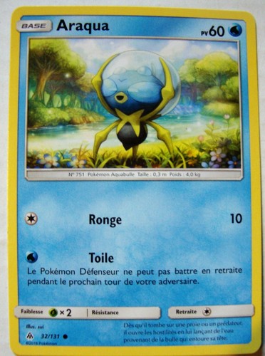 Carte pokémon araqua 32 131 - carte,