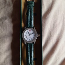Montre collection RUSSE - SOVIET - CCCP - Etoile rouge - bracelet cuir vert