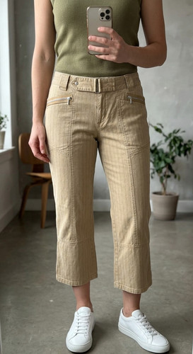 Pantacourt femme coupe - , droite