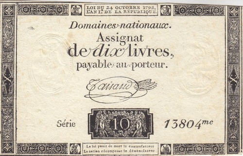 Livres assignat 24 - 10,
