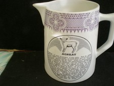 ANCIEN PICHET EN PORCELAINE SALINS AIL ET AGNEAU