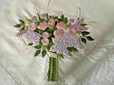 Spectaculaire Drap Brodé En