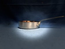 Ancienne Poêle Sauteuse En Nickel Pur ( Paris ) ⌀ 20 Poinçonné Tête De Sanglier