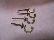 4 Crochets Vintage pour embrase à rideaux en laiton