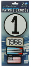 4 Patchs Brodés Scratch (Pour Sacs LÉGENDE) – Victoire Ford 1966 – 24H LÉGENDE