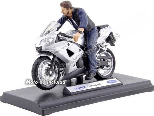 Figurine résine motard - en, "motard