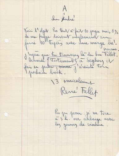 Fallet lettre - fallet,