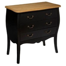 Commode 3 Tiroirs "Chrysa" 76cm Noir
