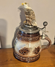 Rare KING  Chope de bière Allemande Deutschland étain Aigle NEUVE édition  A3991