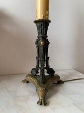PIED DE LAMPE, style empire, bronze, hauteur 29 cm