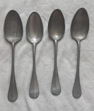 LOT DE 4 CUILLERES EN ETAIN