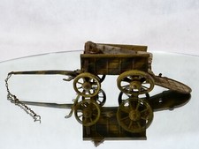 Charrette militaire Hausser Elastolin Lineol en métal 22 cm années 30/40