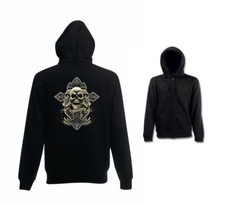Veste Sweatshirt Noir Motard