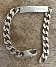 Vintage 70’s gourmette argent massif Prénom MYLÈNE