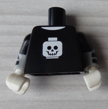 LEGO Torse sweat noir motif tête de mort Minifigure Torso dark 973pb2391c01 TBE