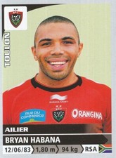 242 BRYAN HABANA # SOUTH AFRICA RC.TOULON RCT TOP 14 STICKER PANINI RUGBY 2015