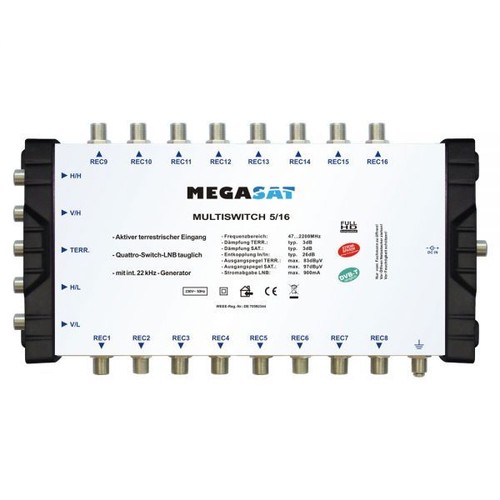 Megasat multiswitch 16 - megasat, 5/16