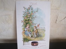 Chromo ancien grande carte Fil