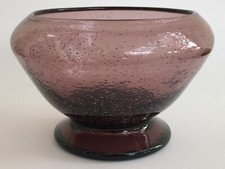 Sublime VASE vintage en verre bullé de la verrerie de BIOT non signé