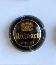 ANCIENNE PLAQUE DE MUSELET, CAPSULE DE CHAMPAGNE - RUINART RHEIMS  NOIR & OR 2)