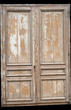 placard à deux portes en sapin massif avec bâti portes à encadrement .XX siècle.