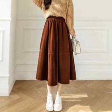 Jupe Long en Velours Doux Plis