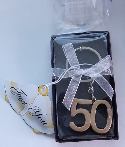 50th anniversary key ring - key,