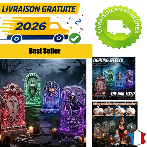 Pierres tombales halloween - pierres,