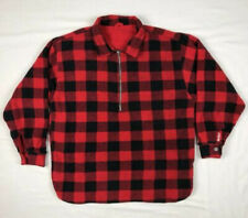 Vintage 90's Men's Marlboro Unlimited Red Plaid Reversible Fleece Pullover XL