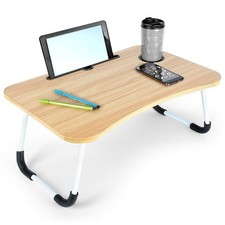 Table de Lit Pliante 61,5x40x26cm Table Ordinateur Portable Petit Déjeuner