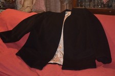 Vêtement ancien :veste drap noir vintage "Weill"