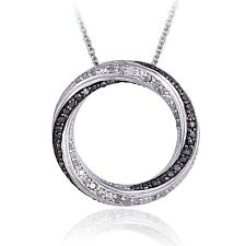 0.50ct Tdw Noir & Blanc Diamant Éternité Collier