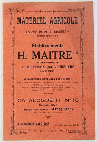 Catalogue matériel agricole - matériel,