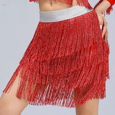 Jupe De Danse De Bal En Franges Pour Femmes Mini Salsa Tango Latin