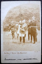 Allemagne 1900 empereur royal Guillaume II manœuvres armée détail TOP photo p...