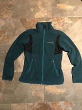 Columbia Fleece Green Full Zip And Zip Pockets Clean Warm EAGLES EUC