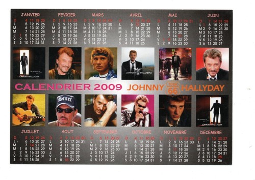 Johnny hallyday calendrier - johnny,